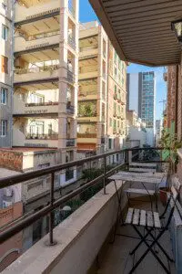 Balkon dieser Familienwohnung in Gràcia, Barcelona